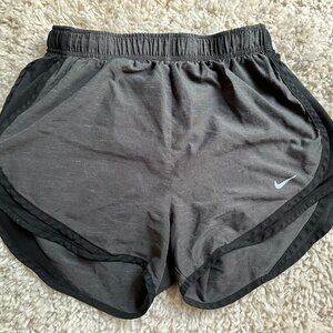 Nike Women's Lined Athletic Dri-Fit Shorts Black and Gray